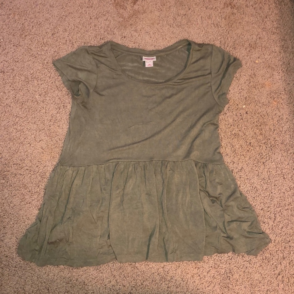 Green flowy blouse